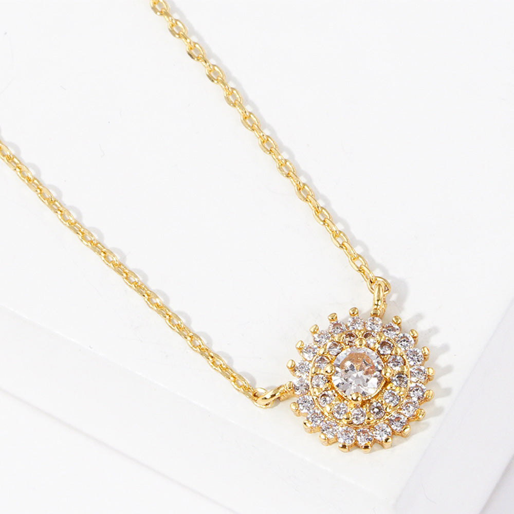 Madeline Love Clear, Gold Gold Dipped CZ Pendant Necklace - Jewelry