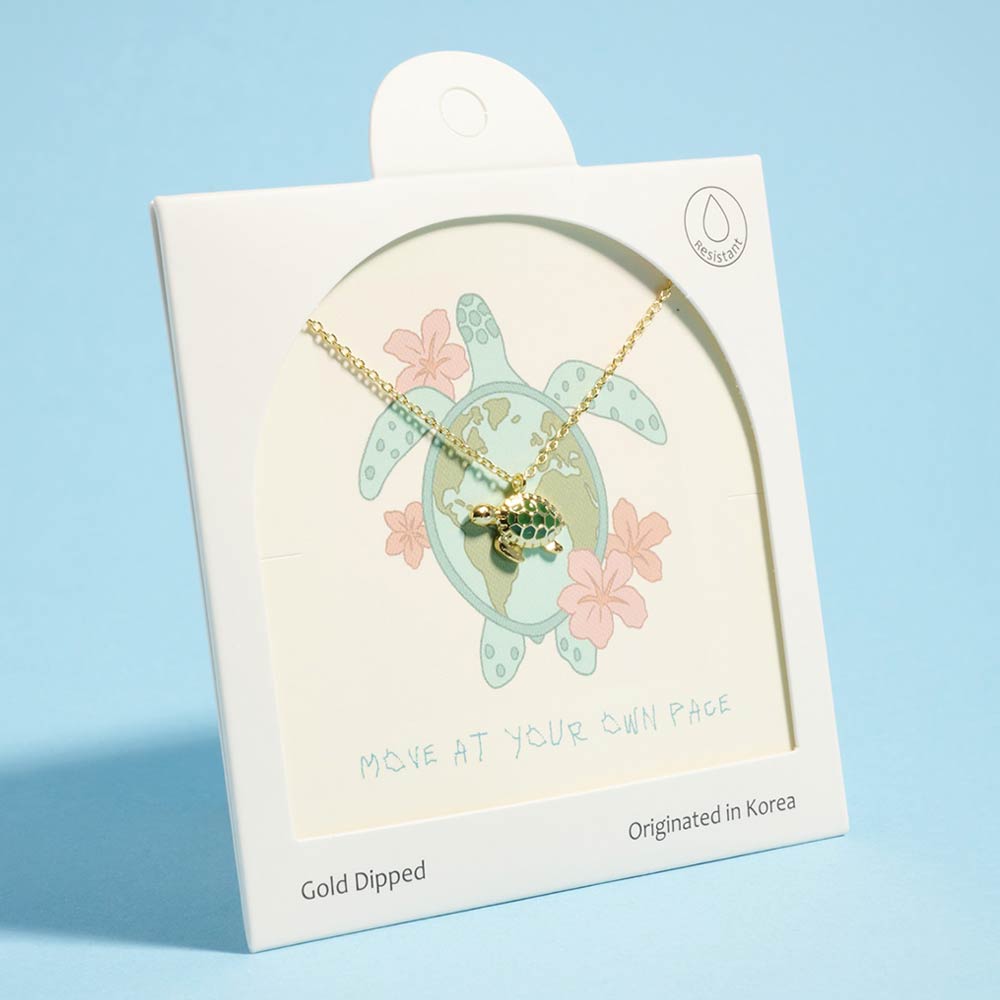 Madeline Love Gold Gold Dipped Sea Turtle Pendant Necklace - Jewelry