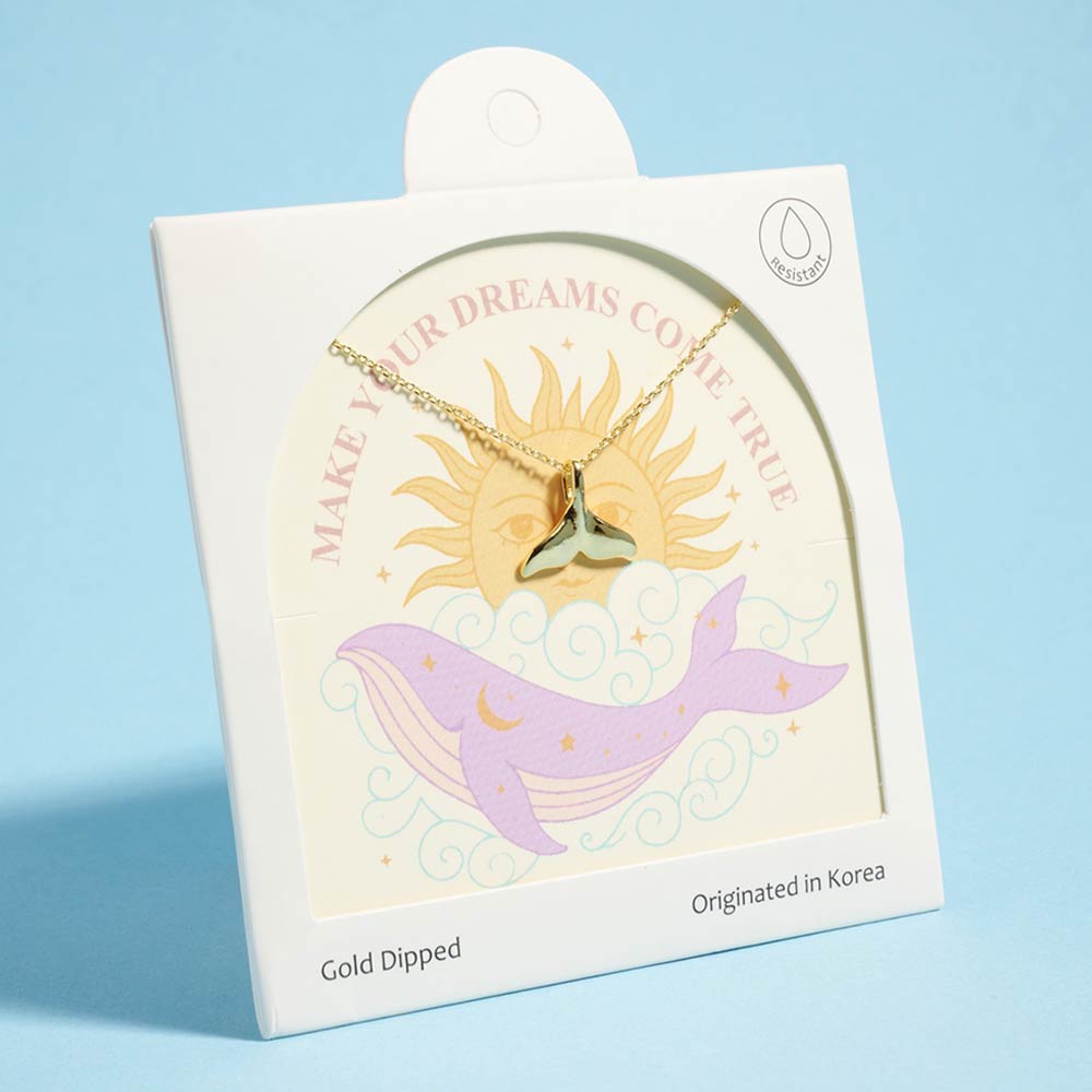 Madeline Love Gold Gold Dipped Whale Tale Pendant Necklace - Necklaces