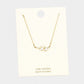 Madeline Love Clear, Gold Cubic Zirconia Leaf Pendant Necklace - Necklaces