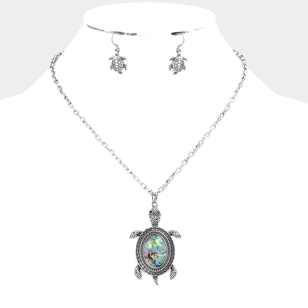Madeline Love Abalone Abalone Turtle Pendant Necklace - Necklaces