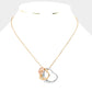 Triple Open Heart Pendant Necklace