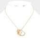 Triple Open Heart Pendant Necklace