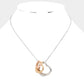 Triple Open Heart Pendant Necklace