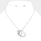 Triple Open Heart Pendant Necklace