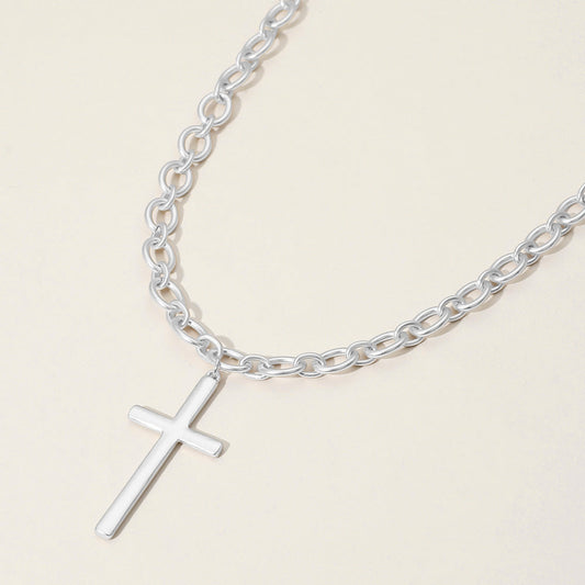 Madeline Love Silver Metal Cross Pendant Necklace - Necklaces