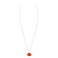 Glittered Lips Pendant Necklace