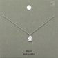 Clear Worn Silver, Rhinestone Center Brass Metal Glove Pendant Necklace
