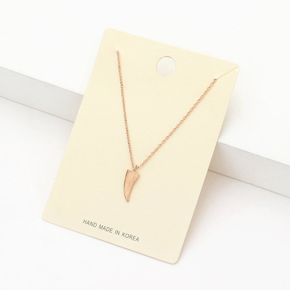 Madeline Love Rose Gold Metal Horn Pendant Necklace - Necklaces