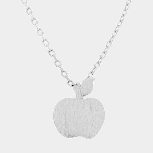 Madeline Love Rhodium Apple pendant necklace - Jewelry