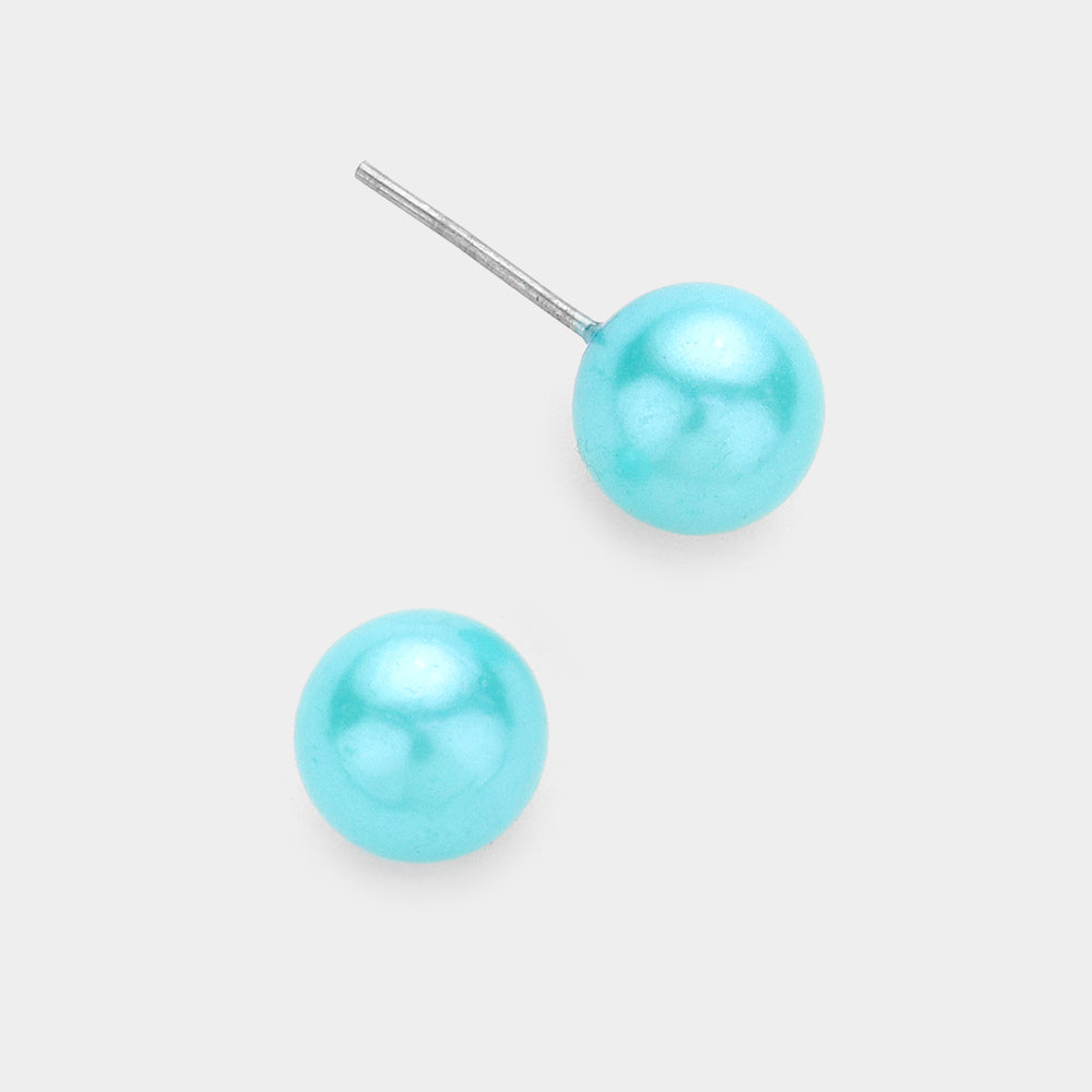 Madeline Love Light Blue Pearl stud earrings