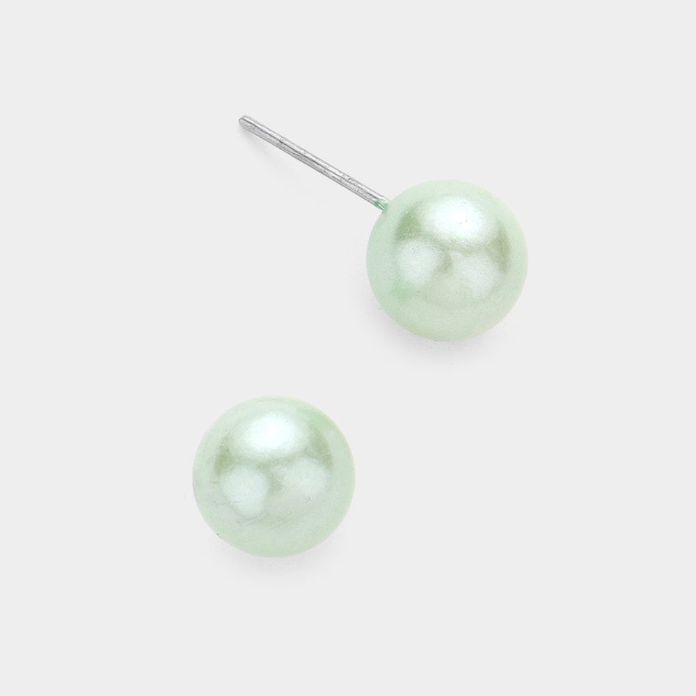 Madeline Love Green Pearl stud earrings