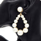 Madeline Love Cream, Gold Pearl Beaded Teardrop Dangle Earrings - extra