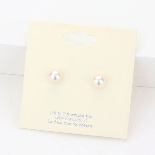 Madeline Love Cream 6mm Pearl stud earrings