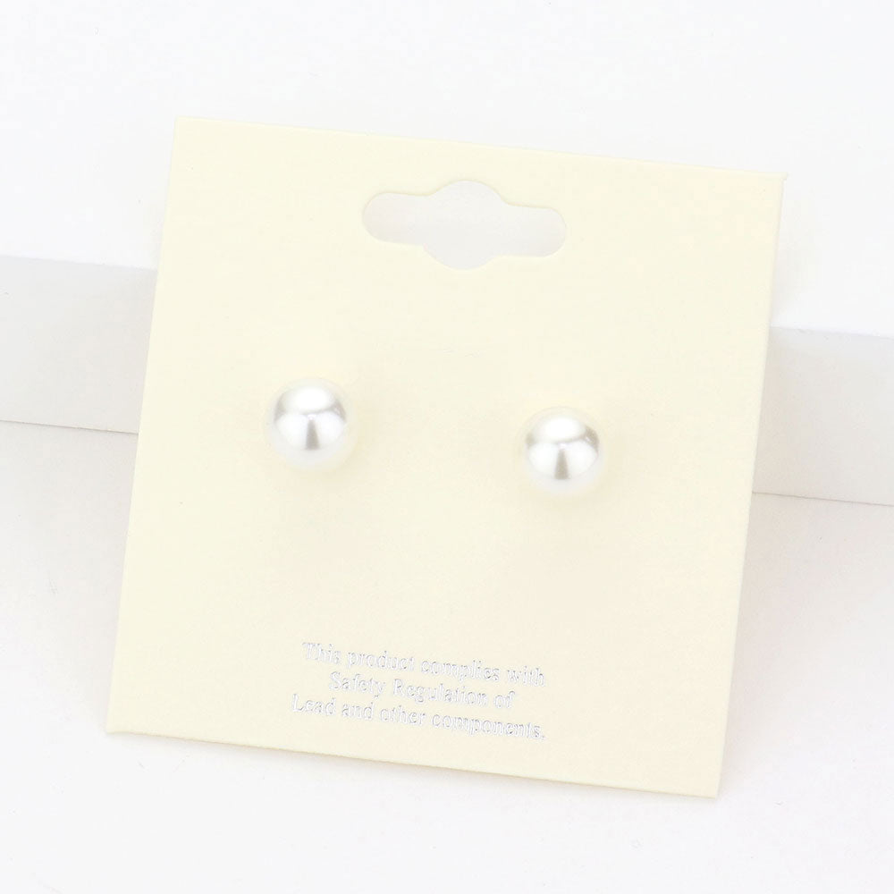 Madeline Love Cream 8mm Pearl stud earrings