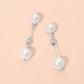 Madeline Love Rhodium Pearl Drop Earrings