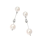Madeline Love Rhodium Pearl Drop Earrings - desc