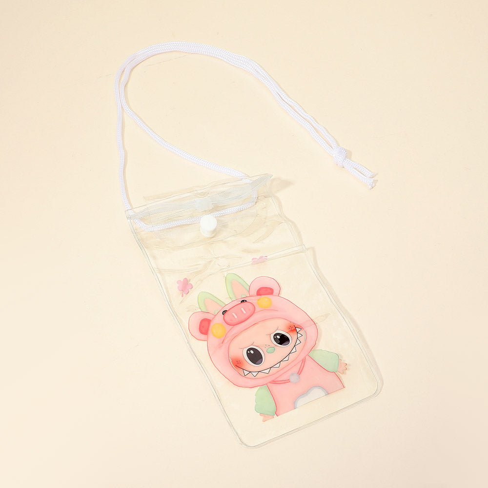 Madeline Love Assorted 12PCS - Monster Bunny Character Transparent Phone Pouch Lanyard Bag - Bags & Wallets - extra