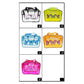 Madeline Love Assorted 12PCS - Triple Butterfly Print Neon Transparent Shoulder Bag - Jewelry - desc