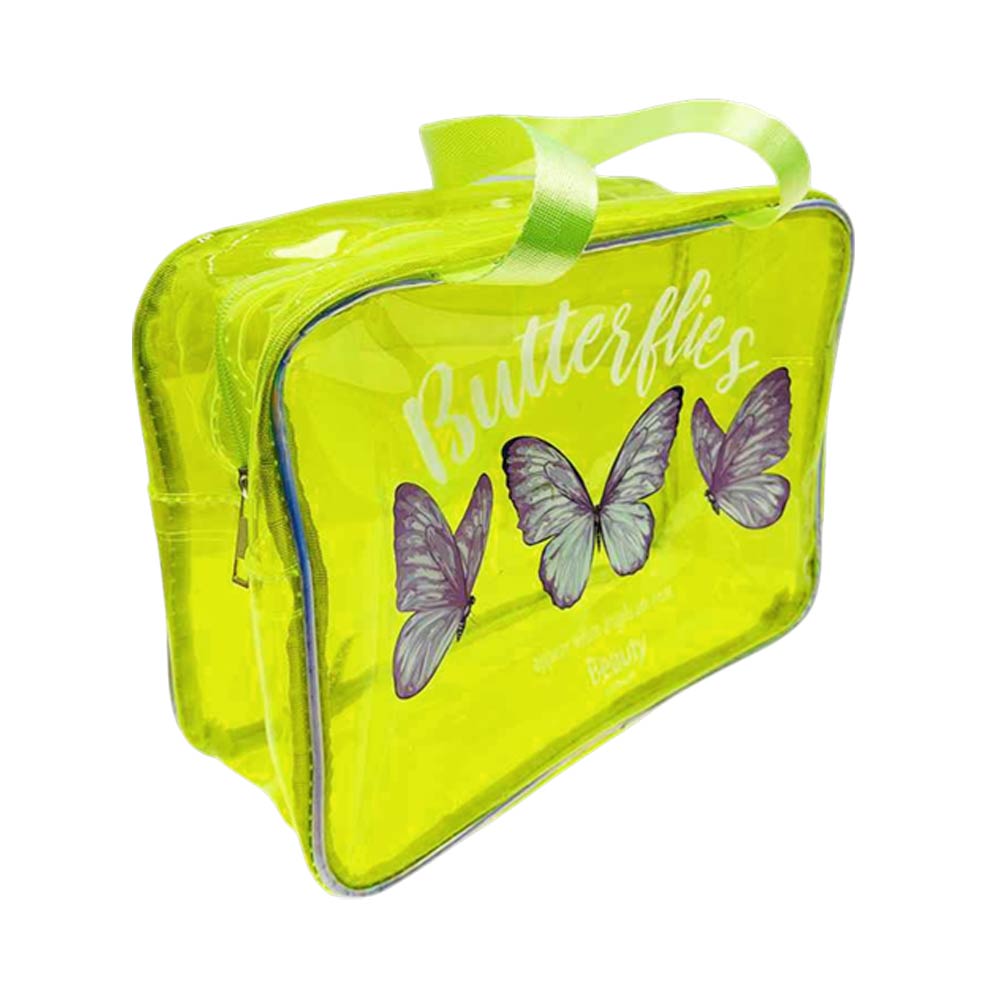 Madeline Love Assorted 12PCS - Triple Butterfly Print Neon Transparent Shoulder Bag - Jewelry - extra