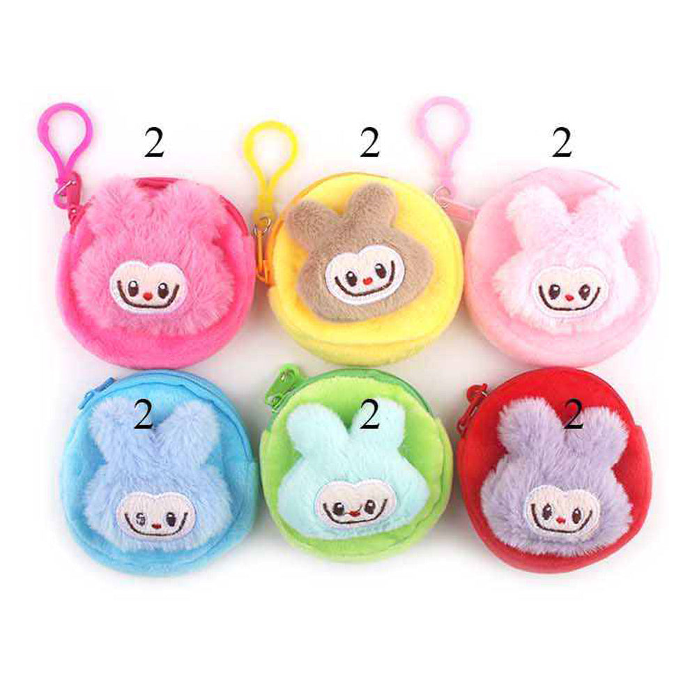 Madeline Love Assorted 12PCS - Plush Monster Bunny Mini Coin Pouch Keychain Bag Charm - Kids - desc