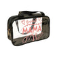 Madeline Love Assorted 12PCS - BASEBALL MAMA Message Printed Transparent Clear Tote Shoulder Bags - Sports & Events - extra