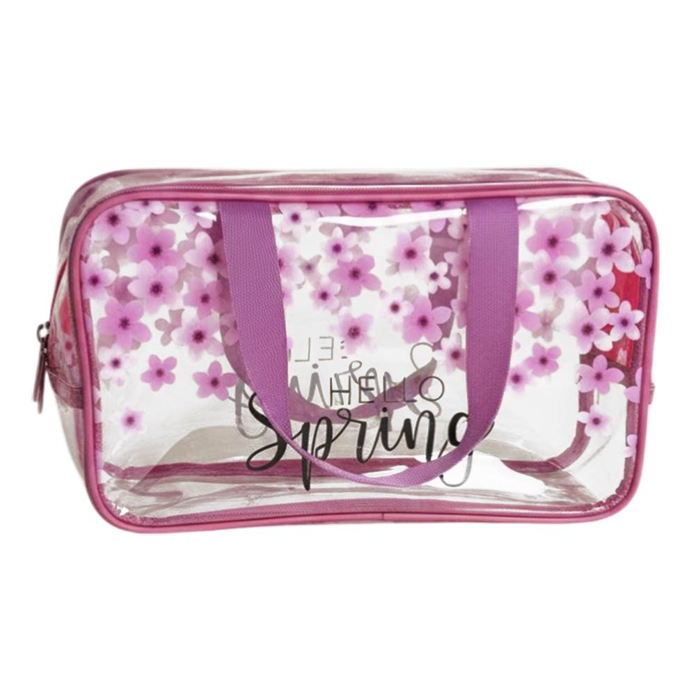 Madeline Love Assorted 12PCS - Hello Spring Message Flower Pattern Clear Shoulder Bags - Jewelry - extra