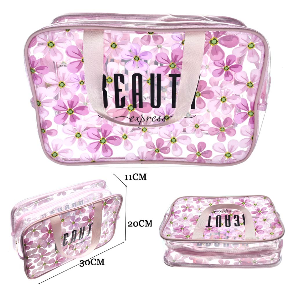 Madeline Love Assorted 12PCS - Beauty Express Message Flower Pattern Clear Shoulder Bags - Jewelry - extra