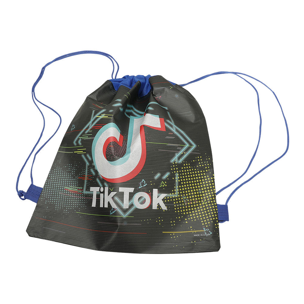 Madeline Love Assorted 12PCS - Tik Tok Logo Printed Drawstring Backpack Bags - Jewelry - extra