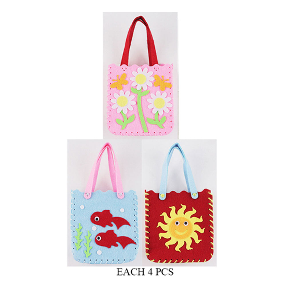 Madeline Love Assorted 12PCS - Little Stitchers DIY Felt Tote Bag Craft Kit for Kids - desc