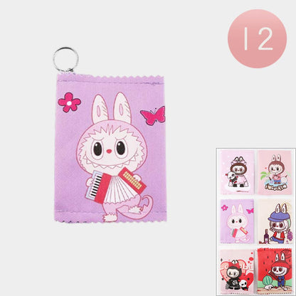 Madeline Love Assorted 12PCS - Monster Bunny Character Mini Coin Pouch Keychain Bags - Kids