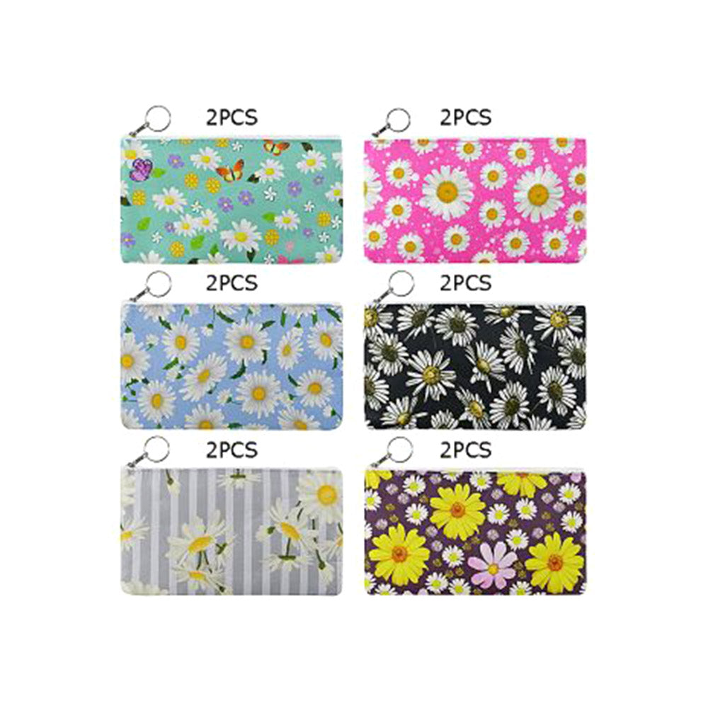 Madeline Love Assorted 12PCS - Floral Print Keychain Pencil Cases Mini Pouch Bags - Jewelry - desc