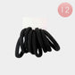 Madeline Love Black 12 SET OF 8 - Classic Elastic Hairband Set - Hair Accessories