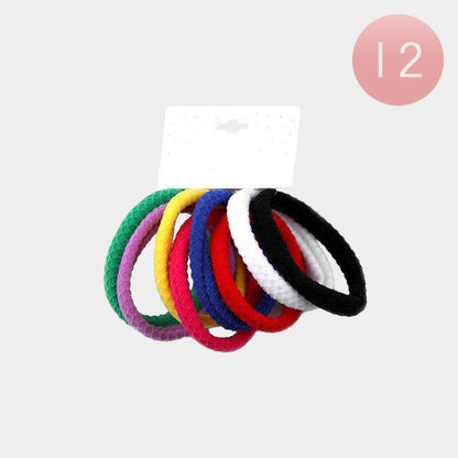 Madeline Love Multi 12 SET OF 8 - Classic Elastic Hairband Set - Hair Accessories