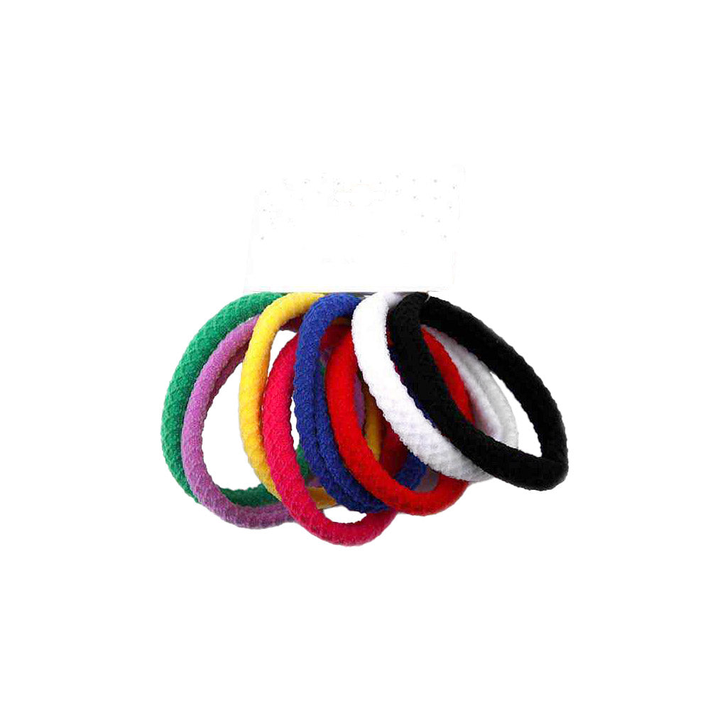 Madeline Love Multi 12 SET OF 8 - Classic Elastic Hairband Set - Hair Accessories - extra
