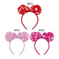 12PCS - Love Message Printed Bow Ear Pointed Headbands - Assorted - Headbands