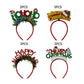 Assorted 12PCS - Festive Holiday Lettering Message Headbands