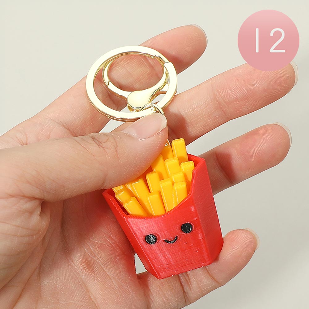 Madeline Love French Fries Clicker Fidget Bag Charm Keychains