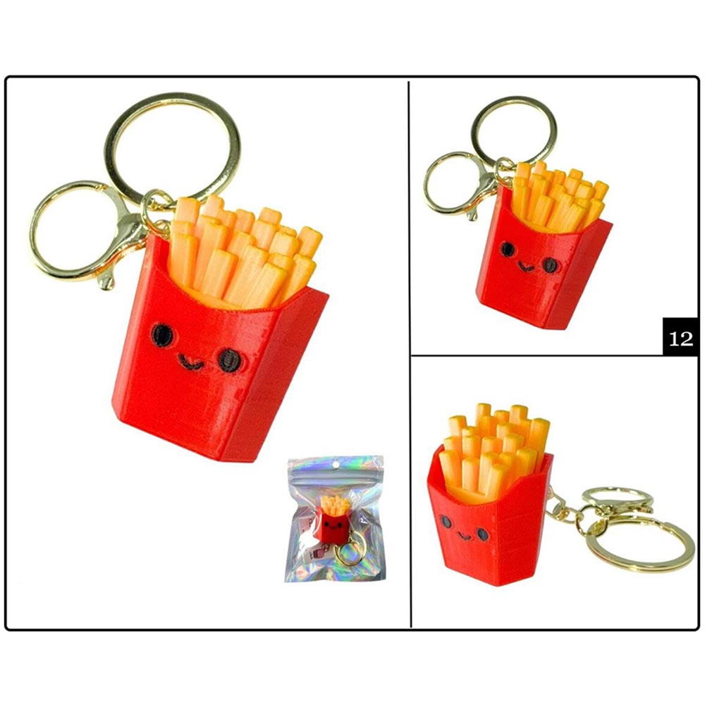 Madeline Love French Fries Clicker Fidget Bag Charm Keychains