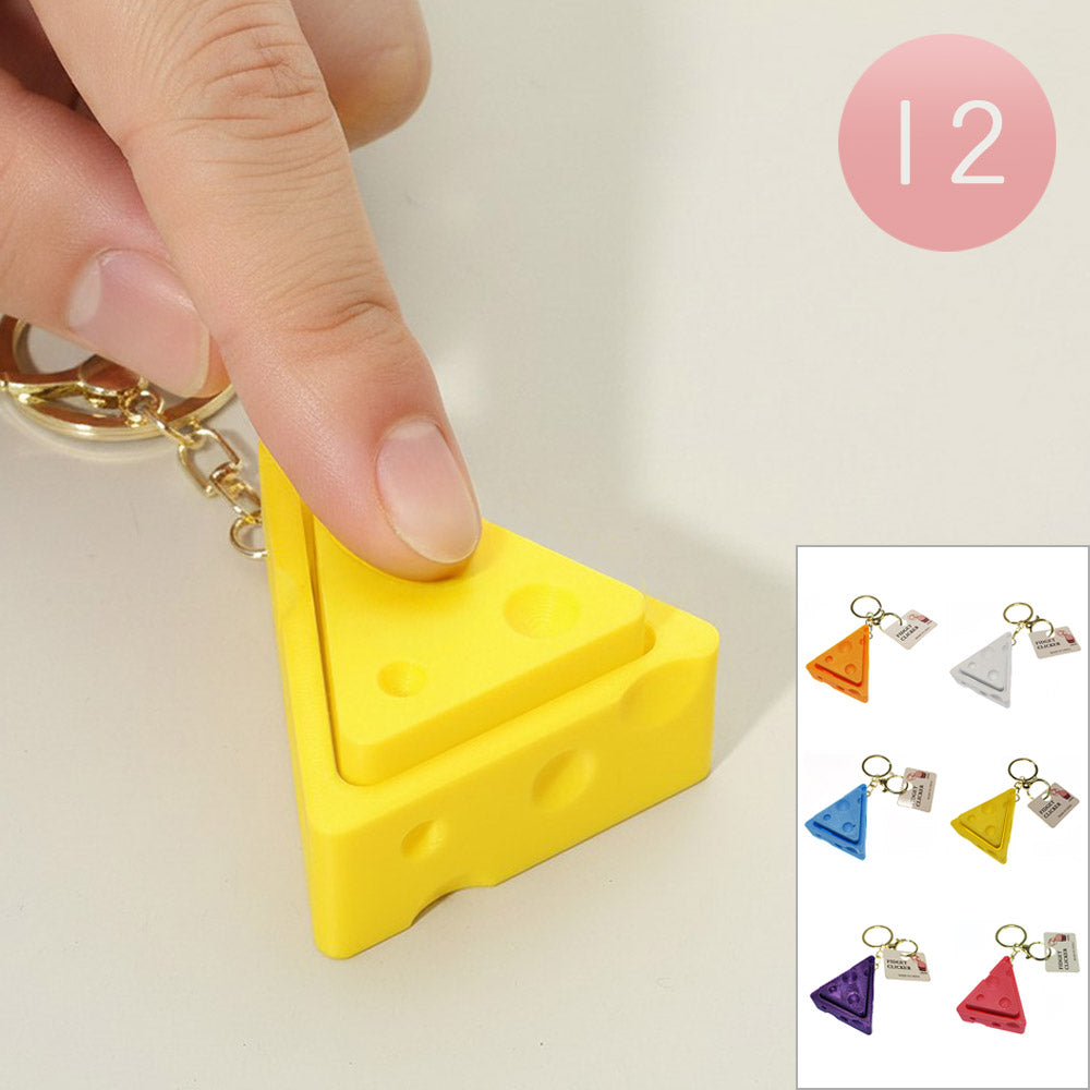 Madeline Love Cheese Wedge Fidget Clicker Keycap Bag Charm Keychains