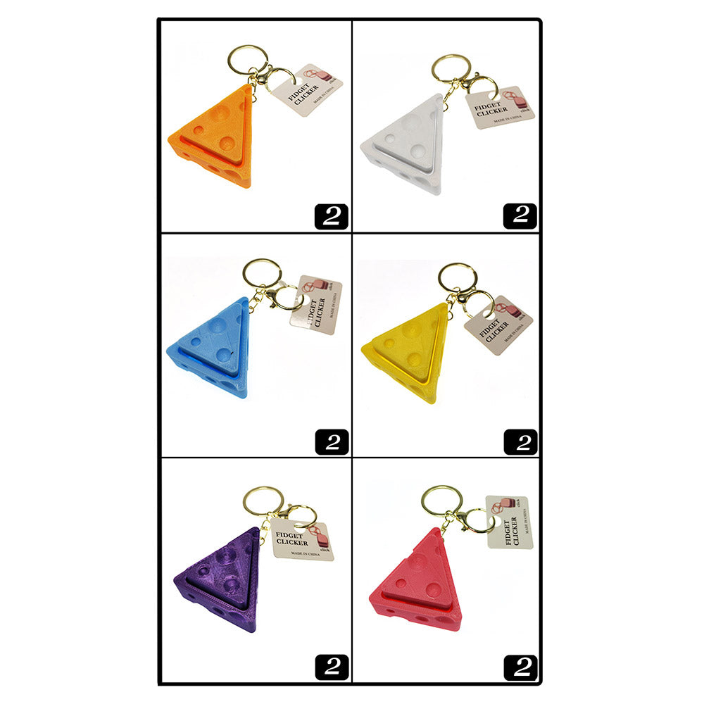 Madeline Love Cheese Wedge Fidget Clicker Keycap Bag Charm Keychains