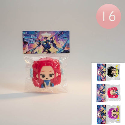 Madeline Love Assorted 16PCS - Kpop Demon Hunters Character Squeeze Stress Relief Toy - Kids