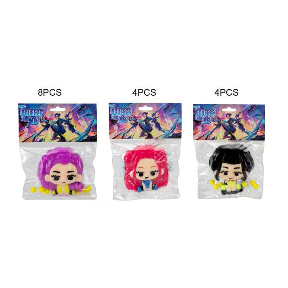 Madeline Love Assorted 16PCS - Kpop Demon Hunters Character Squeeze Stress Relief Toy - Kids - desc