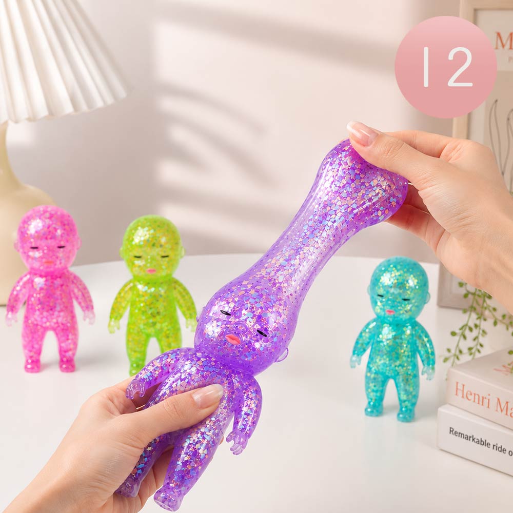 Madeline Love Glittered Figure Doll Squeeze Squishy Stress Relief Toy