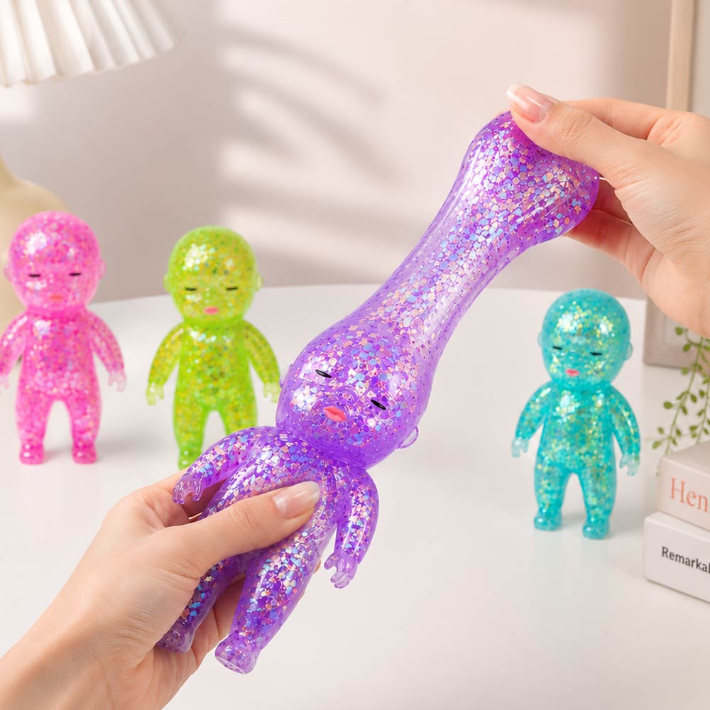 Madeline Love Glittered Figure Doll Squeeze Squishy Stress Relief Toy