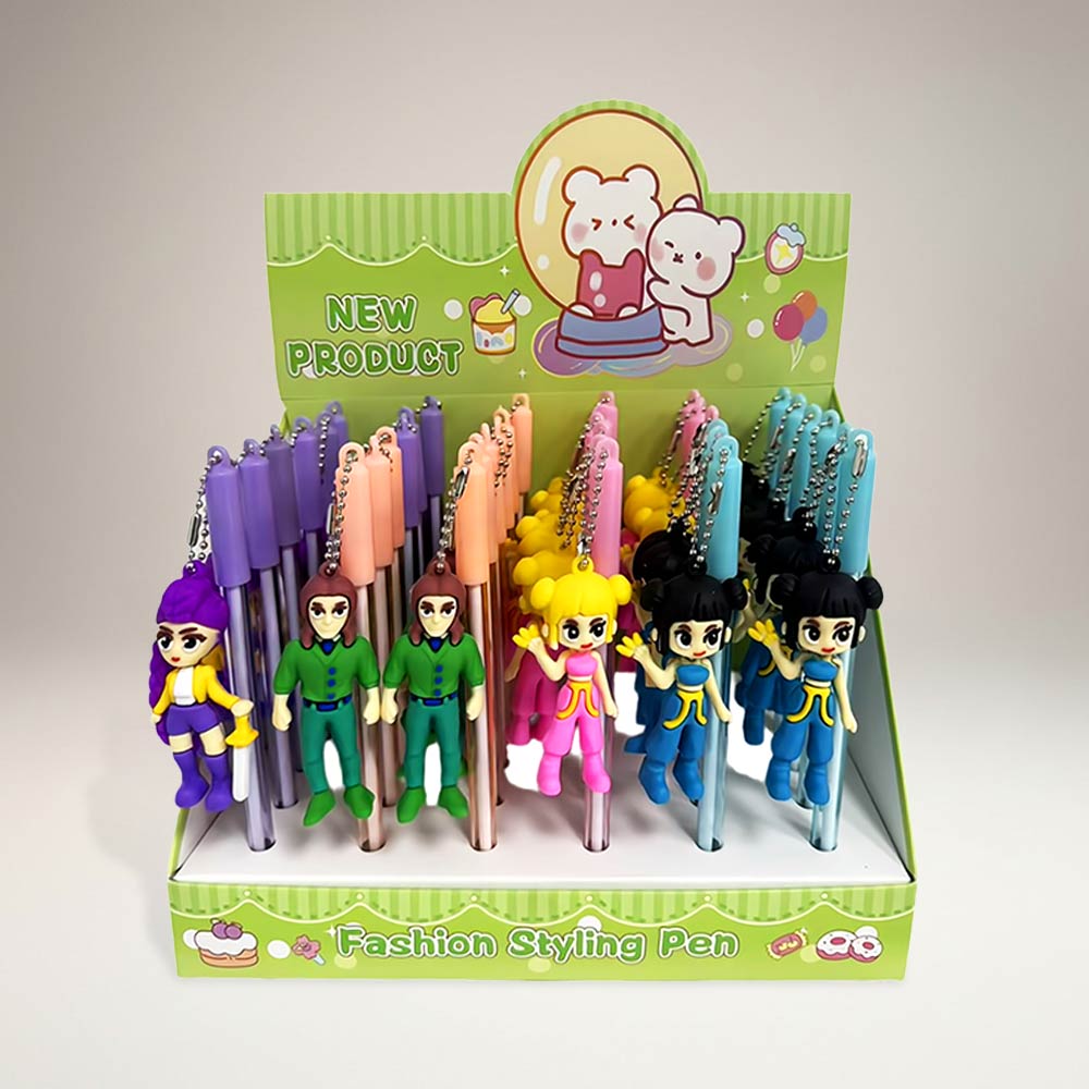 Madeline Love Assorted 36PCS - Cartoon Character Charm Topper Gel Ball Pens - Kids - extra