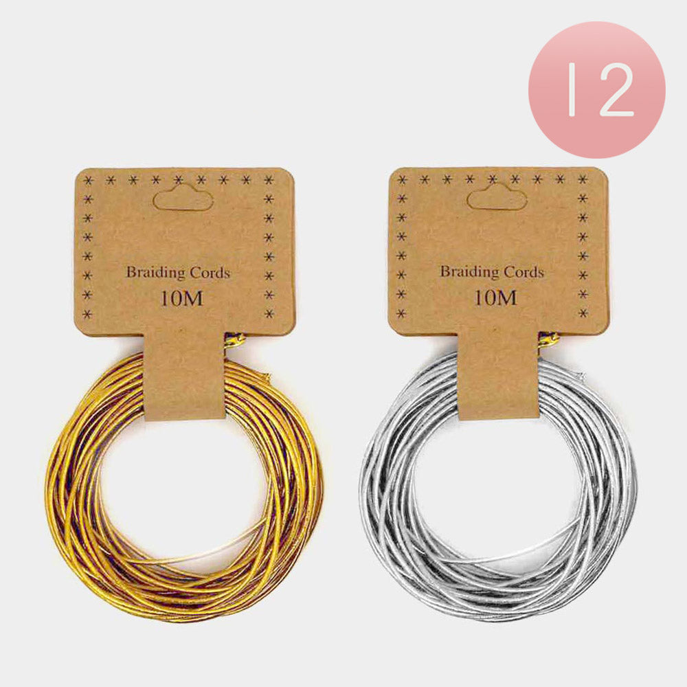 Madeline Love Assorted 12PCS - 32Ft Braiding Cords - Jewelry