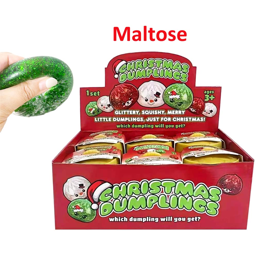 Madeline Love Glitter Christmas Mystery Squishy Dumpling Stress Relief Squishy Toy
