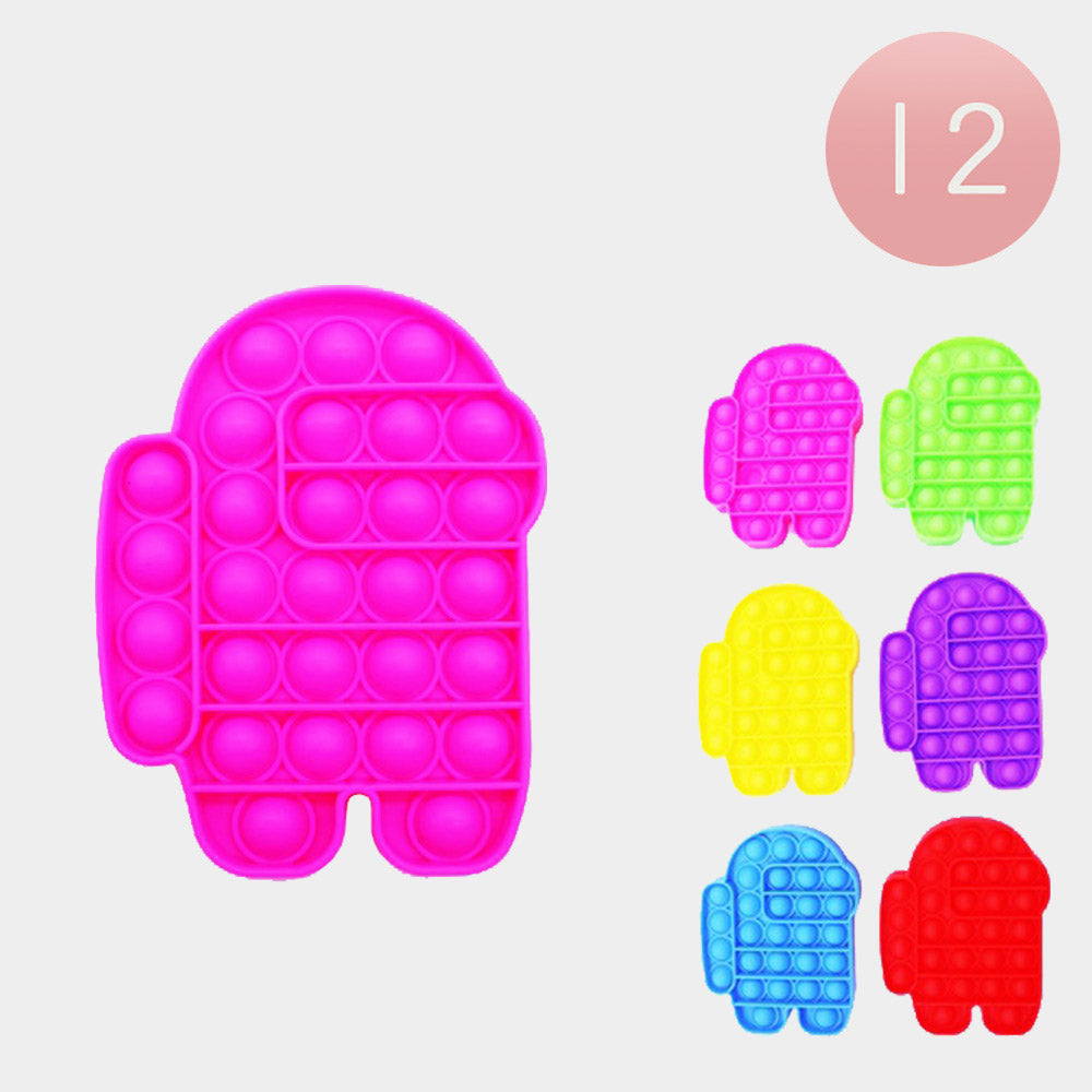 Madeline Love Assorted 12PCS - Game Character Push and Pop it Fidget Kids Toys