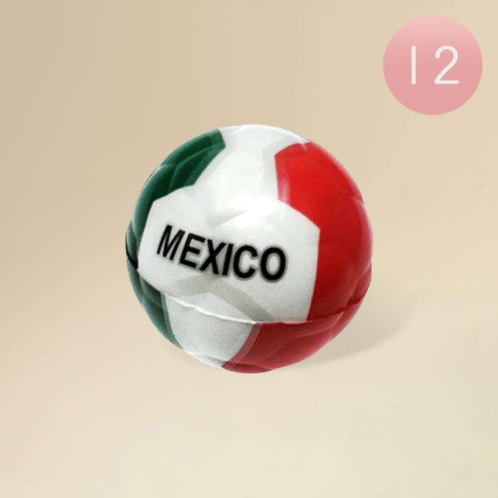 Madeline Love Assorted 12PCS - Mexico Soccer Ball Squishy Toy - Sports & Events